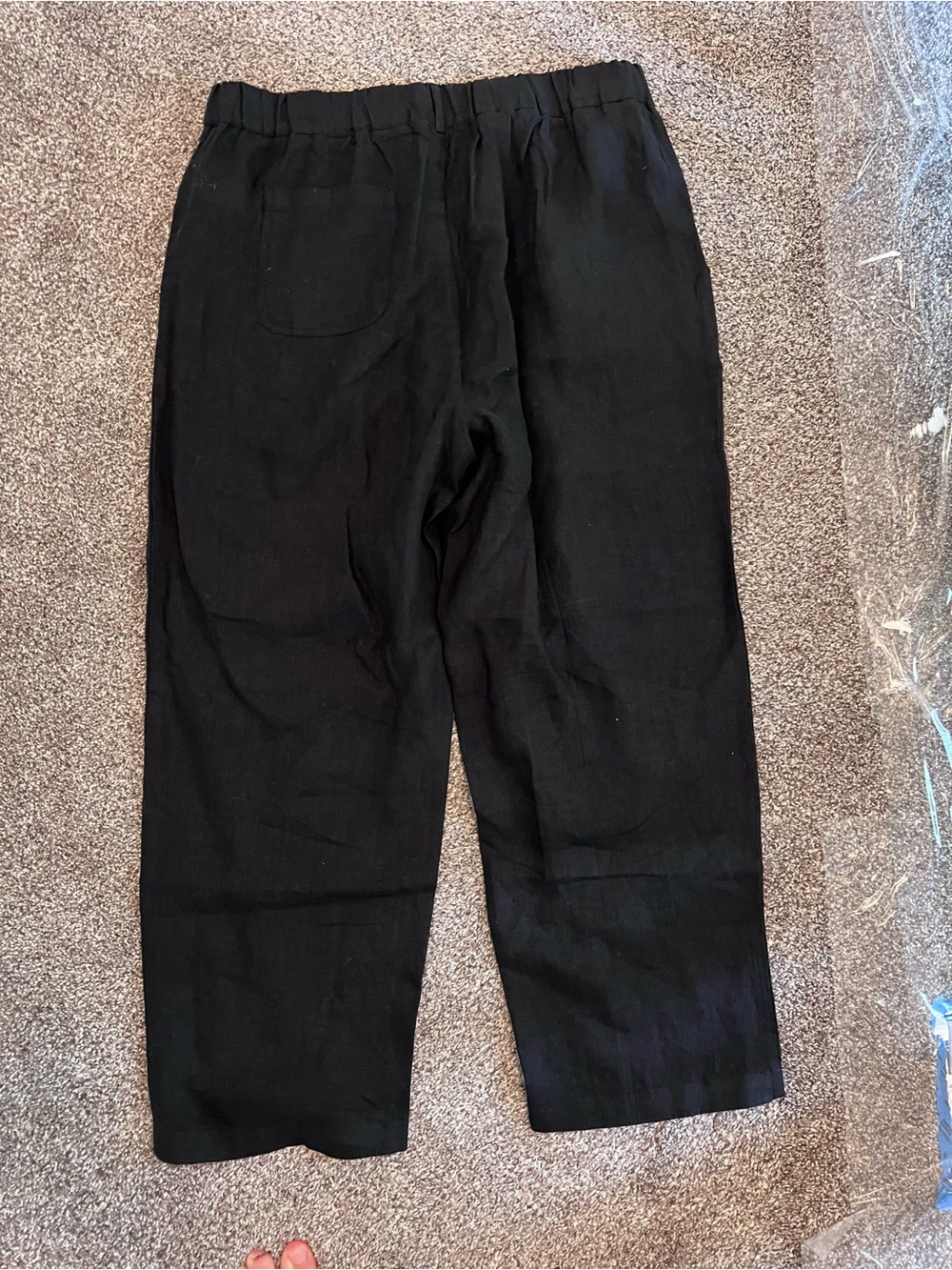 Quince 100% European Linen Pants Black L - Picture 9 of 14